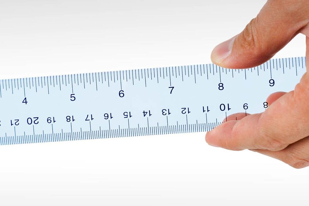 ruler to measure before enlarging the head of the penis
