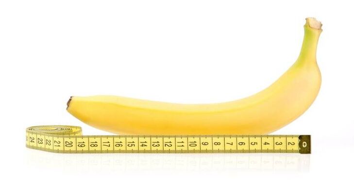 penis measurement before enlargement using a banana sample