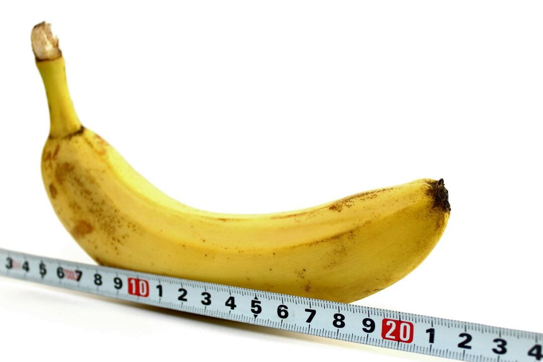 measure the penis before enlarging using a banana sample