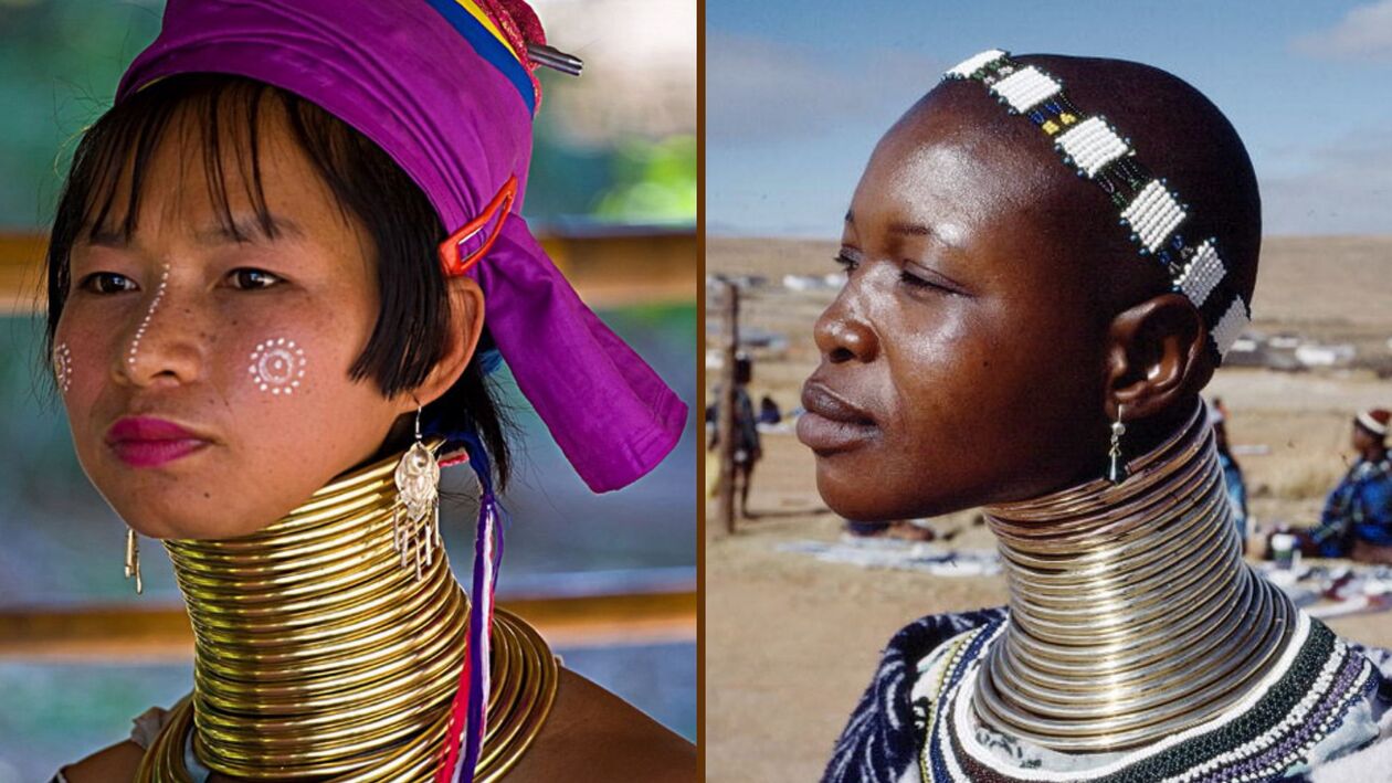 Neck elongation in African tribal women